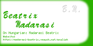 beatrix madarasi business card